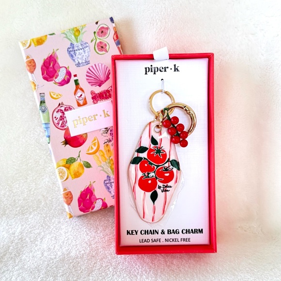 piper k Accessories - Viral Piper K “La Dolce Vita” Tomatoes Key Chain / Bag Charm